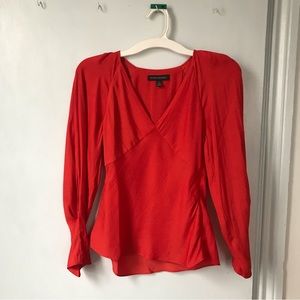Banana Republic slinky red blouse